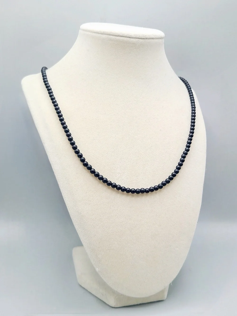 David Yurman Spiritual Beads Necklace in Sterling Silver With Black Onyx , 4mm